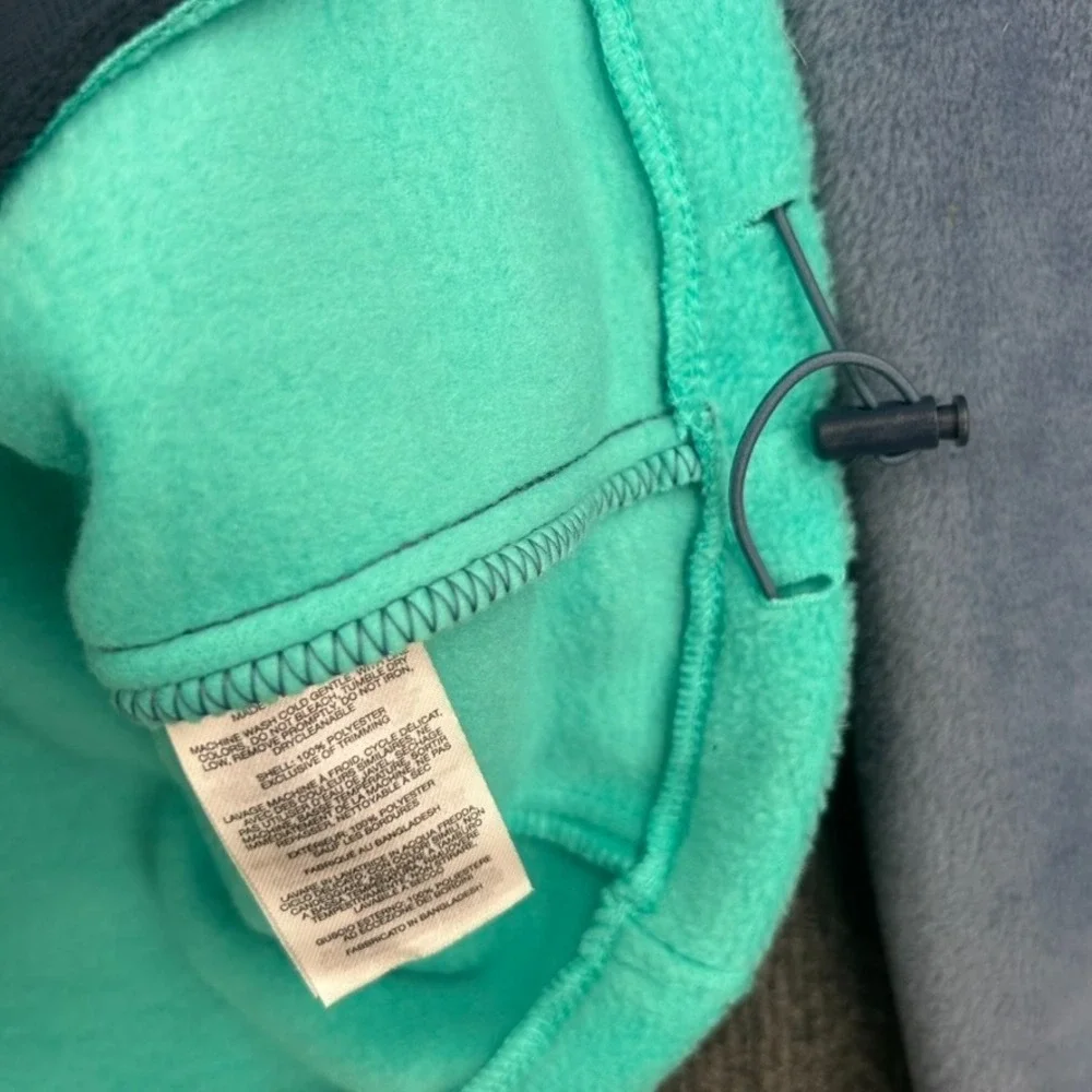 Columbia Unisex Fleece Jacket Mock Full Zip XXL Blue Aqua Outdoors Hiking